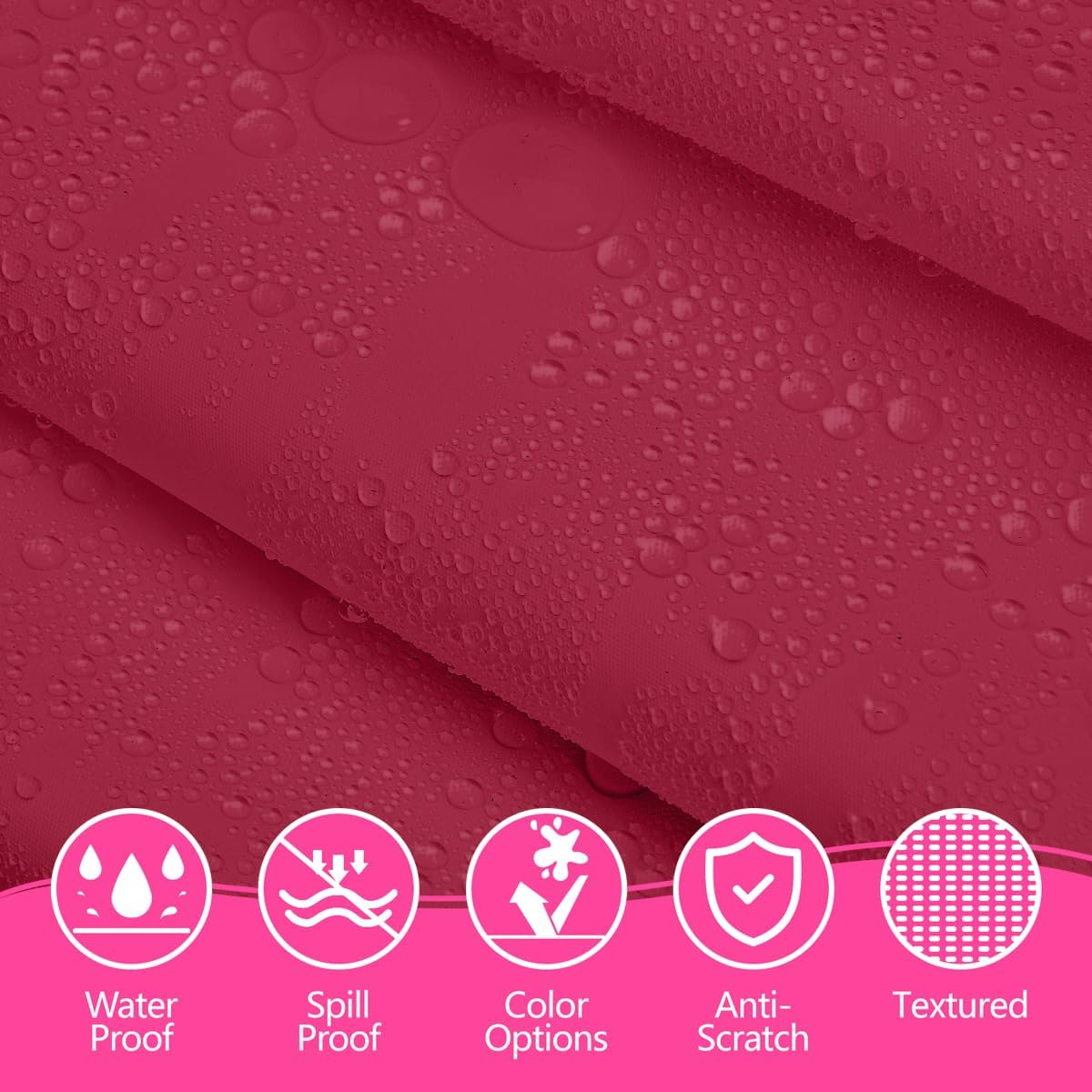 Disposable Plastic Tablecloth Red 54x108 Inch, 5-Pack Waterproof Rectangular Table Cover for Parties, Picnics, Dining Protection
