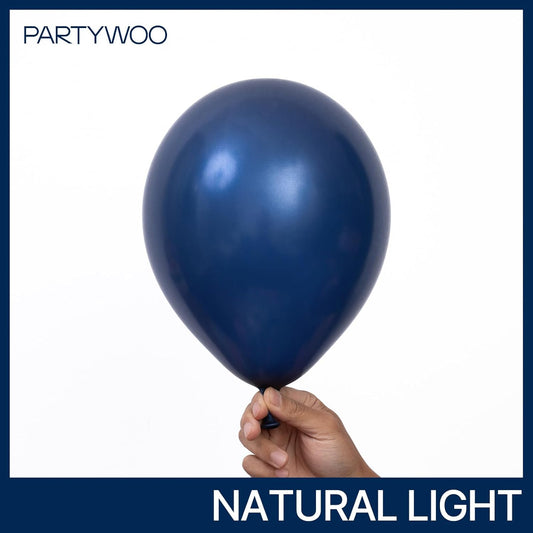 PartyWoo Navy Blue Balloons 100 pcs Pearl Navy Balloons Different Sizes Pack of 36 18 12 10 5 Inch Dark Blue Balloon Arch Kit Balloon Garland for Graduation New Year Wedding Party Decorations Blue-Z90