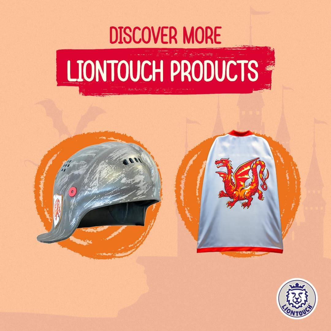 Liontouch - Amber Dragon Foam Sword & Shield for Boys Aged 3-8 Years | Medieval Knight Set for Pretend Play with Red Dragon Theme | Safe Weapons & Battle Accessories for Dress Up & Costumes