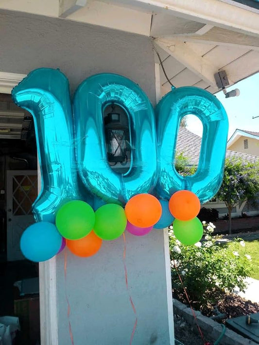 Light Blue Number 7 Balloon 40 Inch, 7th Birthday Party Decorations for Children, Giant 7 Foil Balloon for Party Supplies