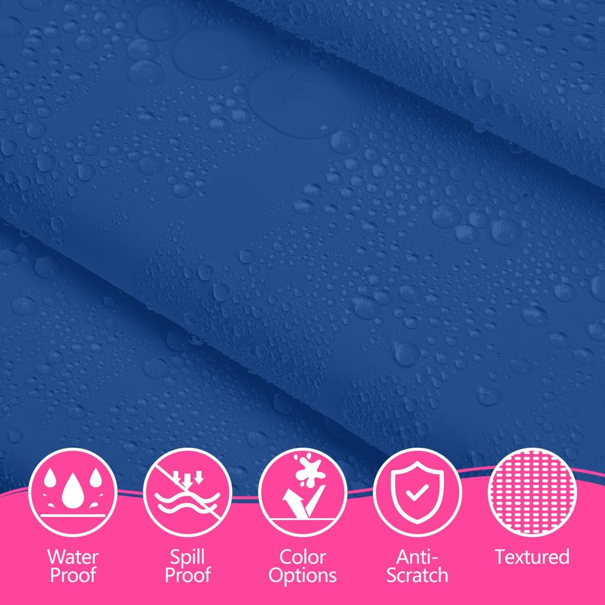 Disposable Plastic Tablecloth Royal Blue 54x108 Inch, 5-Pack Waterproof Rectangular Table Cover for Parties, Picnics, Dining Protection