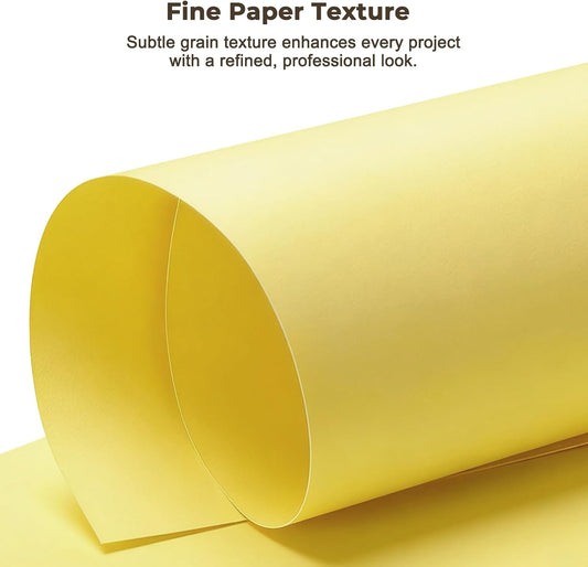 100 Sheets Light yellow Cardstock 8.5 x 11 Cardstock Printer Paper 65 lb/180 gsm, Card Stock Paper for Printer, Drawing,Gift tags,Invitations