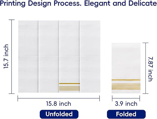 400 Pack Paper Dinner Napkins, Absorbent Paper Napkins, Premium Quality Guest Towels, 2-Ply Disposable Hand Towels for Kitchen, Events, Parties or Events