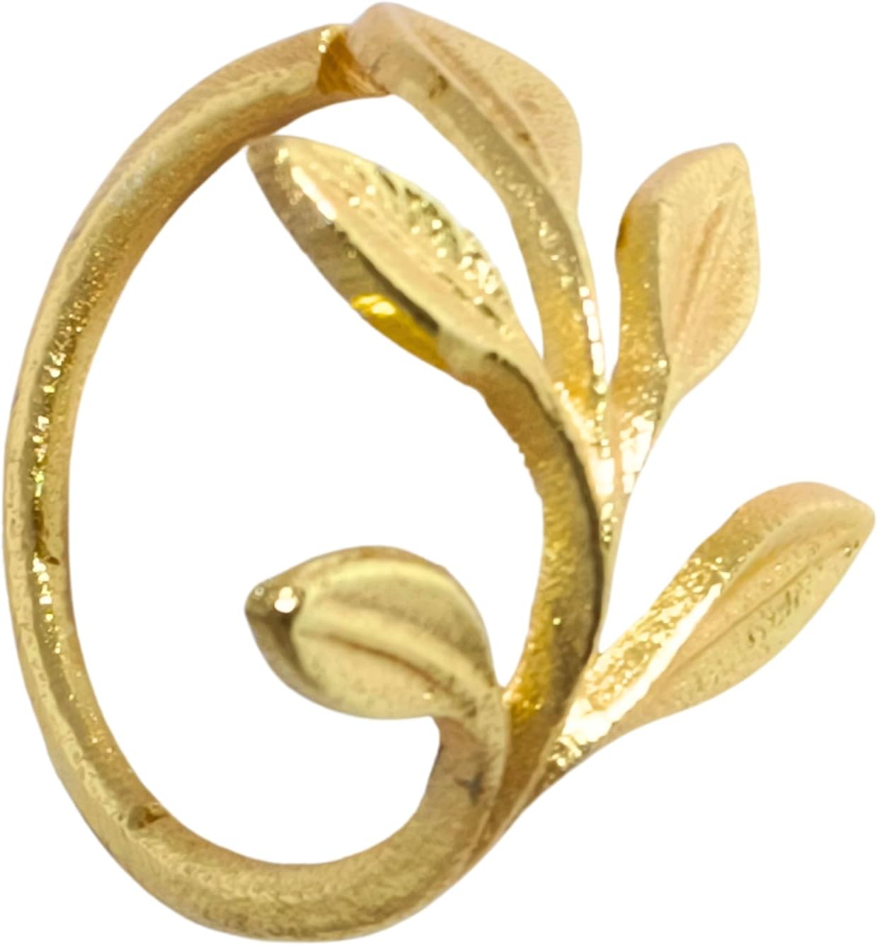 Golden Leaf Napkin Rings - Set of 6 - Elegant and Versatile Table Décor 5Inchx5Inch Nam0017