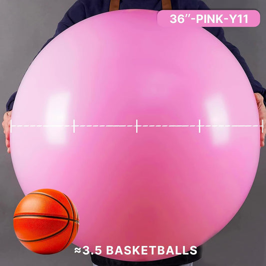 PartyWoo Pink Balloons 4 pcs 36 Inch Extra Large Big Jumbo Giant Matte Pink Balloons for Baby Shower Valentine's Day Princess Bridal Shower Bachelorette Birthday Party Decorations Pink-Y11
