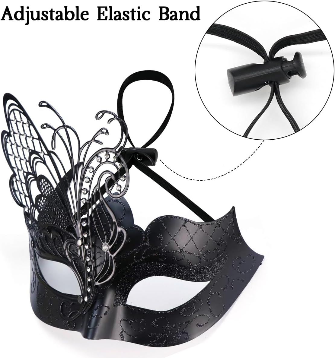 Mysterious Venetian Butterfly Lady Masquerade Halloween Party Mask Evening Prom Ball Mask Bar Costumes Accessory