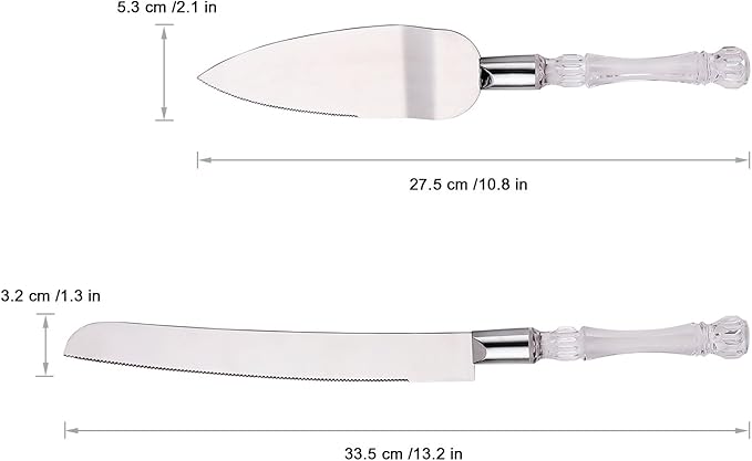 AW BRIDAL Personalized Wedding Cake Knife and Server Set, Bridal Cake Cutting Set Wedding Gift Pie Cutter Cake Knife for Parties Events//DK2201CPP05//