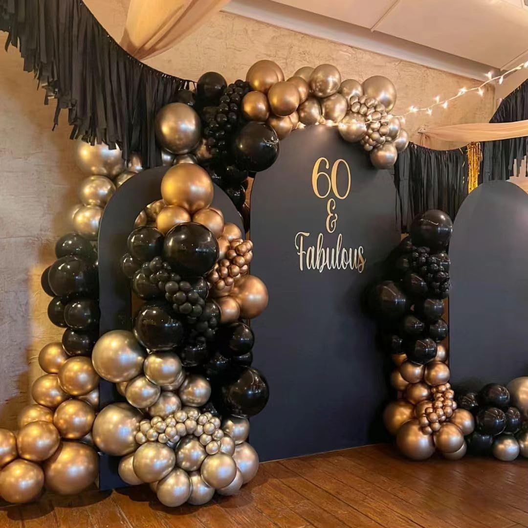 Black Balloon 100 pcs Black Latex Balloons Different Sizes 18 12 10 5 Inch Party Balloon Kit for Balloon Garland Balloon Arch as Birthday Party Decorations Valentine's Day Balloons