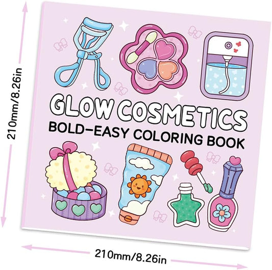 Adorable Coloring Book for Kids Ages 4–8: 40 Unique Single-Sided Pages to Prevent Bleed-Through | Thick Paper for Markers & Crayons | Screen-Free Learning Fun & Family Creative Gift (Glow Cosmetics)