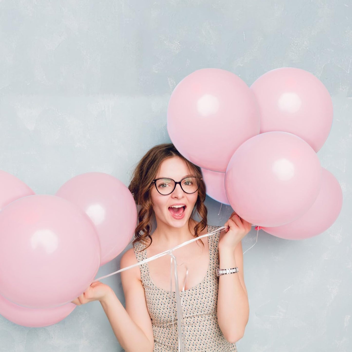 Pink Balloons Pink Birthday Decorations 160 Pack 5 inch Round Gender Reveal Ballons for Birthday Wedding Anniversary Baby Shower Gender Reveal Party Decoration