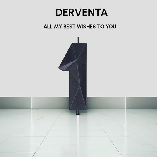 DERVENTA Large Birthday Candle Number 3D Black 3.7 inch Party Celebration Anniversary Decoration Cake Topper 1 Piece (Number 16 Black)