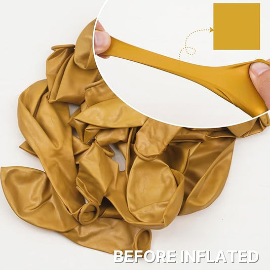 PartyWoo Metallic Gold Balloons, 85 pcs Gold Metallic Balloons Different Sizes Pack of 18 Inch 12 Inch 10 Inch 5 Inch Gold Balloons for Balloon Garland or Balloon Arch as Party Decorations, Gold-G101