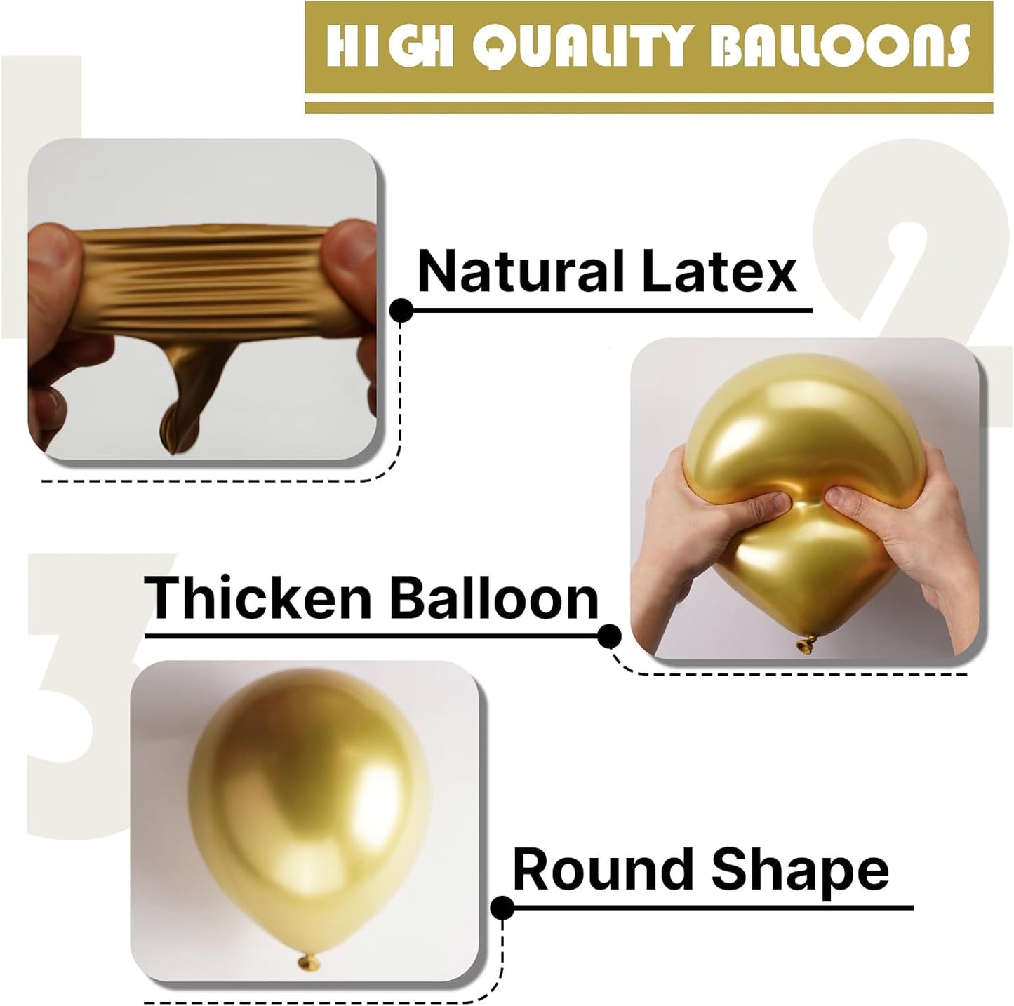PartyWoo Metallic Gold Balloons 50 pcs 5 Inch Small Mini Light Gold Balloons for Graduation Baby Shower Gender Reveal Christmas Wedding New Year Anniversaries Birthday Party Decorations Gold-G129