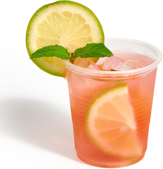 Turbo Bee 5oz Disposable Plastic Cups 500 Pack - Small Drinking & Sample Cups, Bulk Multi-Use Tumblers for Beverages, Mini Desserts, Home, School, Parties, or Commercial Use