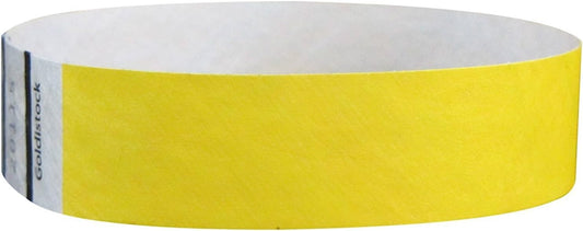 Event Wristbands Original Series Vibrant Neon Yellow 1,000 Count | ¾” Arm Bands | Paper-Like Party Armbands | Wrist Bands