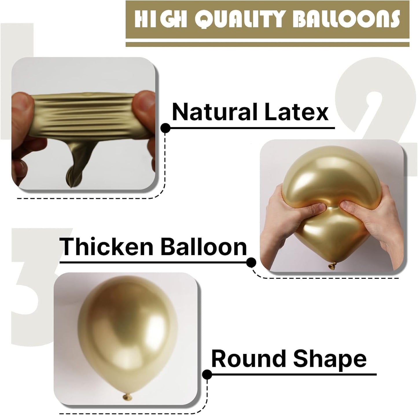 PartyWoo Metallic Desert Gold Balloons, 50 pcs 5 Inch, for Balloon Garland Arch, Party Decorations, Birthday, Wedding, Gold-G128