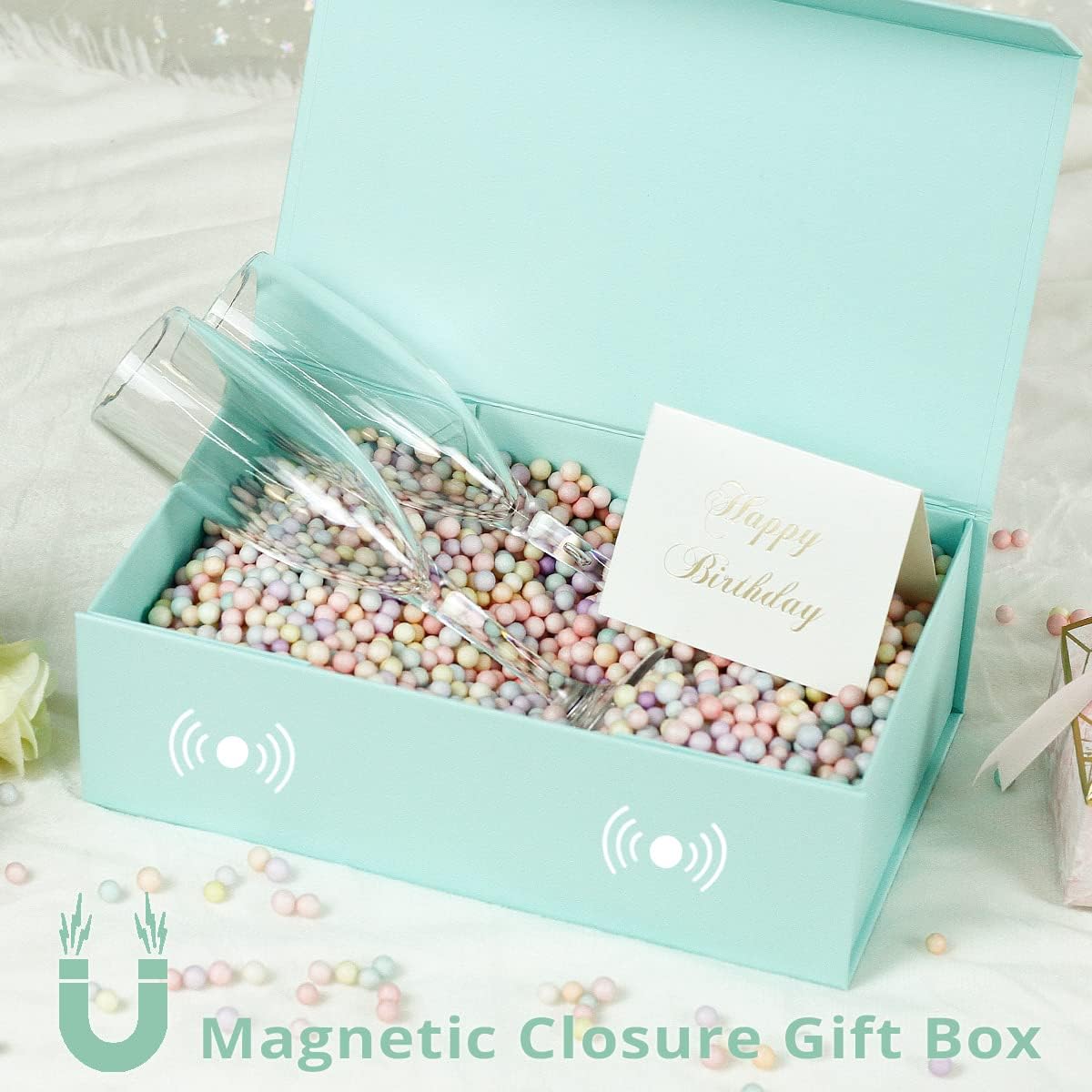 Gift Box 12" x 6" x 4",Large Gift Box with Lid, TiffanyBoxes for Presents,Birthday,Valentine's Day,Mother's Day,Christmas,Anniversary,Luxury for Gift Packaging