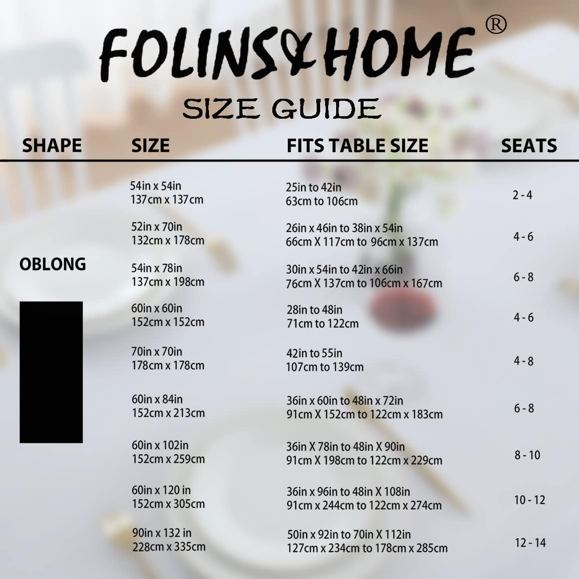 FOLINS&HOME White Rectangle Tablecloth - 90 x 132 Wrinkle Free Waterproof Polyester Table Cloths, Spillproof Heavy Duty Washable Table Cover for Party, Banquet, Wedding, Indoor - Rectangular/Oblong