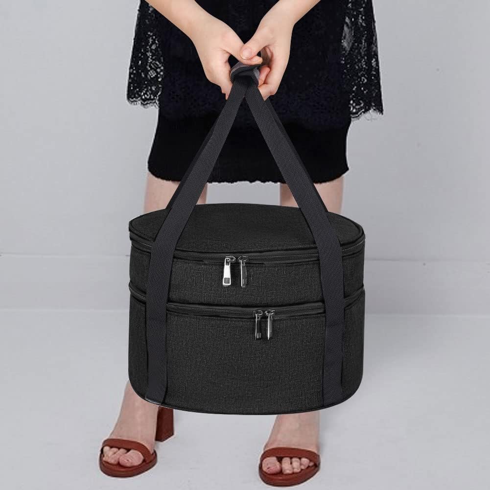 Insulated Double Decker Casserole Carrier - Hot or Cold Food, Pie & Salad Bowl Holder - Perfect for Parties/Picnics