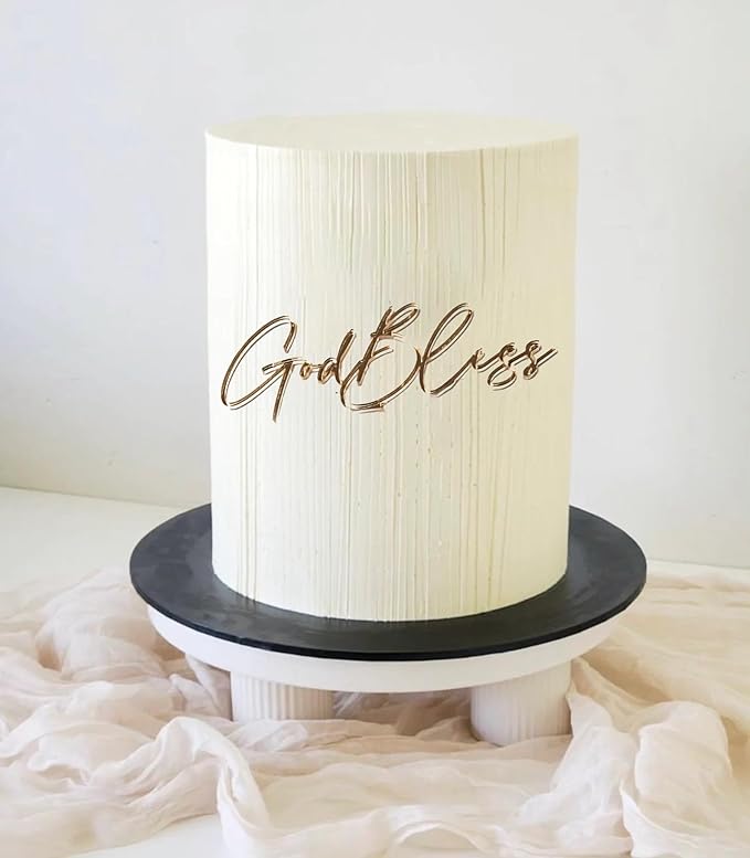 God Bless Cake Topper,Baptism Decorations Supplies,Divine Celebration Elegant Cake Decor for Boy and Girls, Photo Booth Props