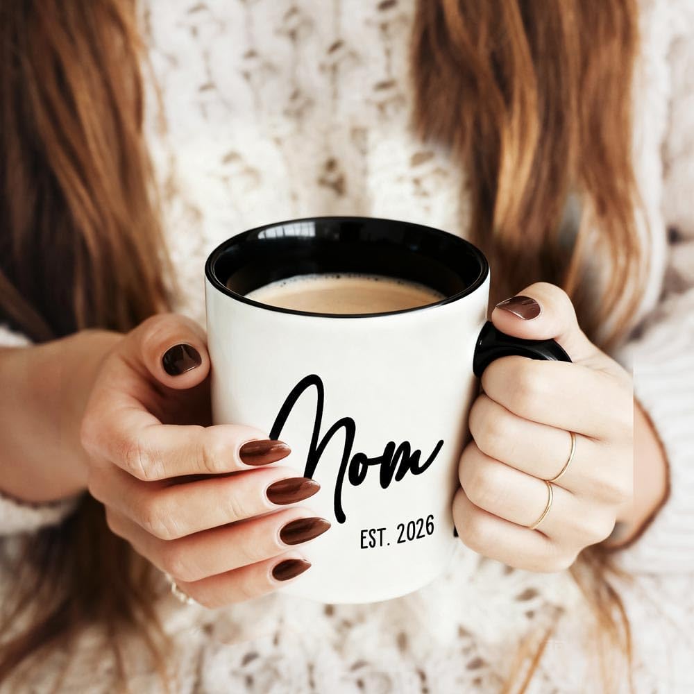 Breezy Valley Mom and Dad Mugs Est 2026, New Parents Gifts for Couples, Mom and Dad Coffee Cups 2026, First Time Expecting Parents Gifts, 11 oz Coffee Mugs Set