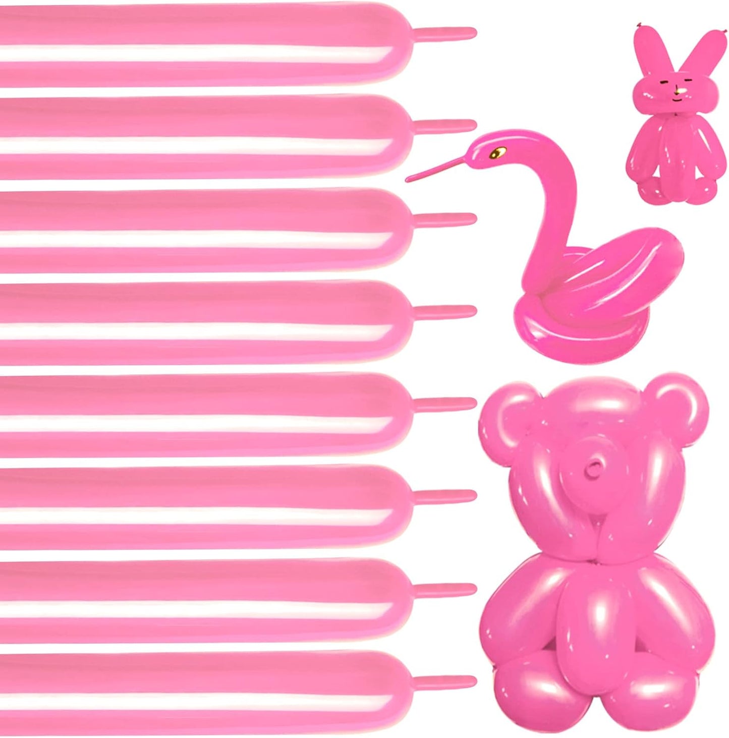 Light Pink 260 Balloons, Pink Long Balloons, Pink Twist Balloons, Pink Modelling Balloons, Pink Long Balloons for Balloon Animals,Pink Long Skinny Balloons, Pink 260Q Balloons for Party Suppies!