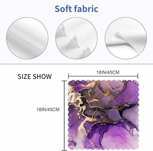 Purple Ink Gold Powder Cloth Napkins Dinner Table Napkin Marble Textures Color Blending Creative Art Washable Reusable Napkins Set of 4 for Kitchen Home Holiday Party Wedding 18 x 18 inch