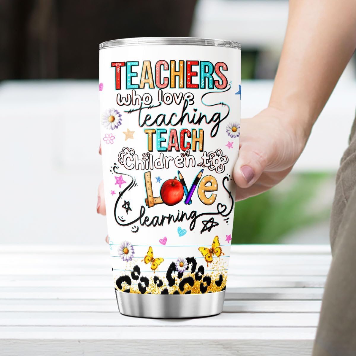 Teachers Teaching Teach, Tumbler 20 Oz With Lid And Straw, Teacher Gifts, Appreciation Gift Tumblers Coffee Cups Pack For Steel Women Music Stainless