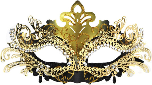 Couple Masquerade Mask Set - Venetian Style Masks for Halloween, Costume Parties and Carnival