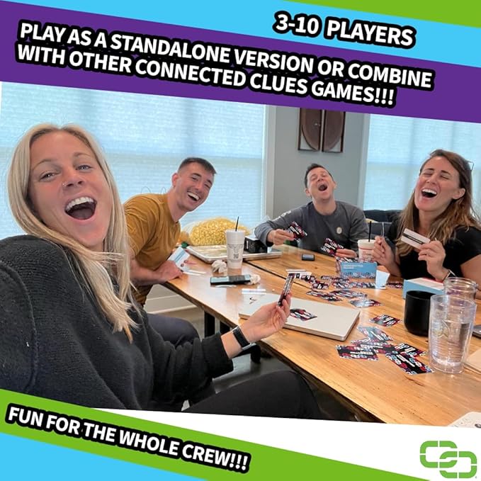 Connected Clues Uncensored - A Party Game for Clever Friends | Phrase Guessing Fun Based on The Popular Before and After Game Show Category | Play Standalone or Mix with Base Game