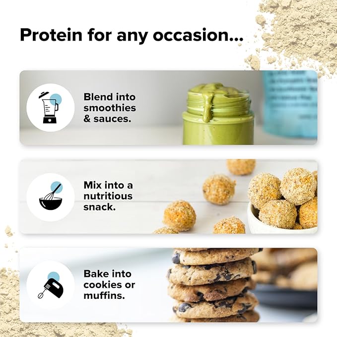 Complement Organic Unflavored Vegan Protein Powder (15 Servings) Low Carb, Low Calorie, Sugar Free, Soy Free, Non-GMO, Gluten Free, Non Dairy- Yellow Pea, Pumpkin Seed- 15g Plant Based Protein Powder
