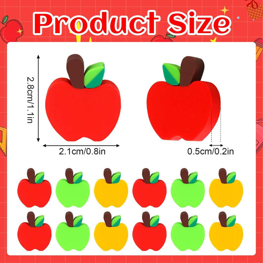 80pcs Apples Polymer Clay Ornaments,Back to School Table Decorations Scatters A-pple Vase Filler for Arts Crafts Decorations Classroom Counting Teacher Supplies Stationary Party Favors
