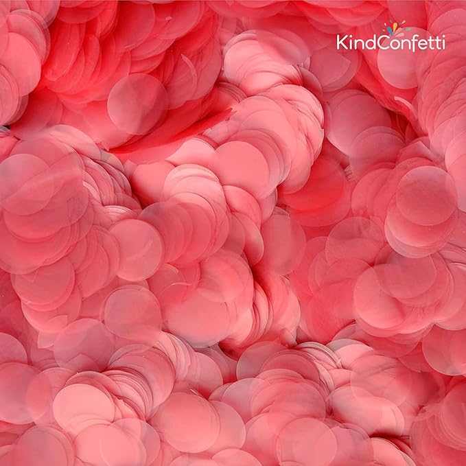 Pink Confetti for Baby Shower Gender Reveal Decorations Bridal Shower Party Decor, Biodegradable & Water Soluble Rice Paper Confetti for Baby Girl, Pink Tissue Paper Alternative, 150 Grams 20000 Pcs