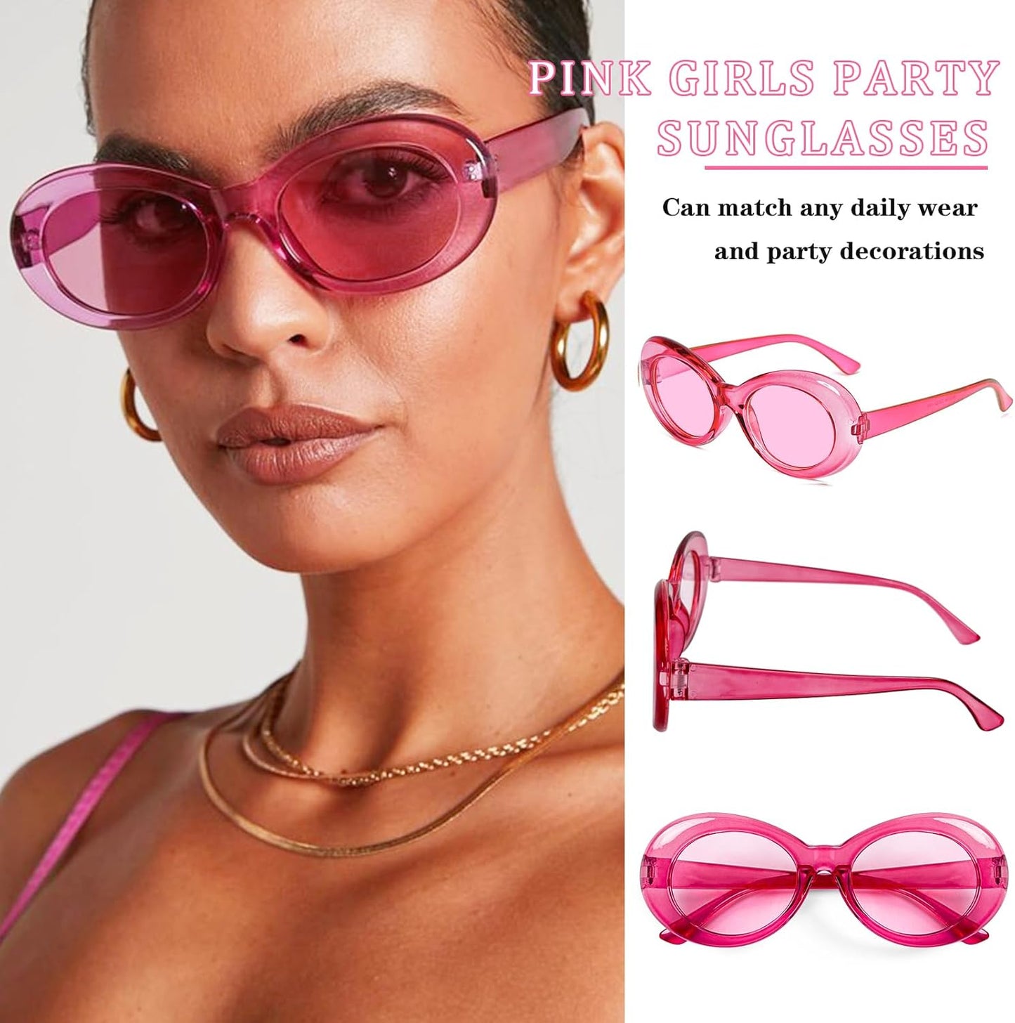 8 Mixed Style Party Sunglasses Retro Colored Party Favors Bulk Classic Costume Glasses for Women