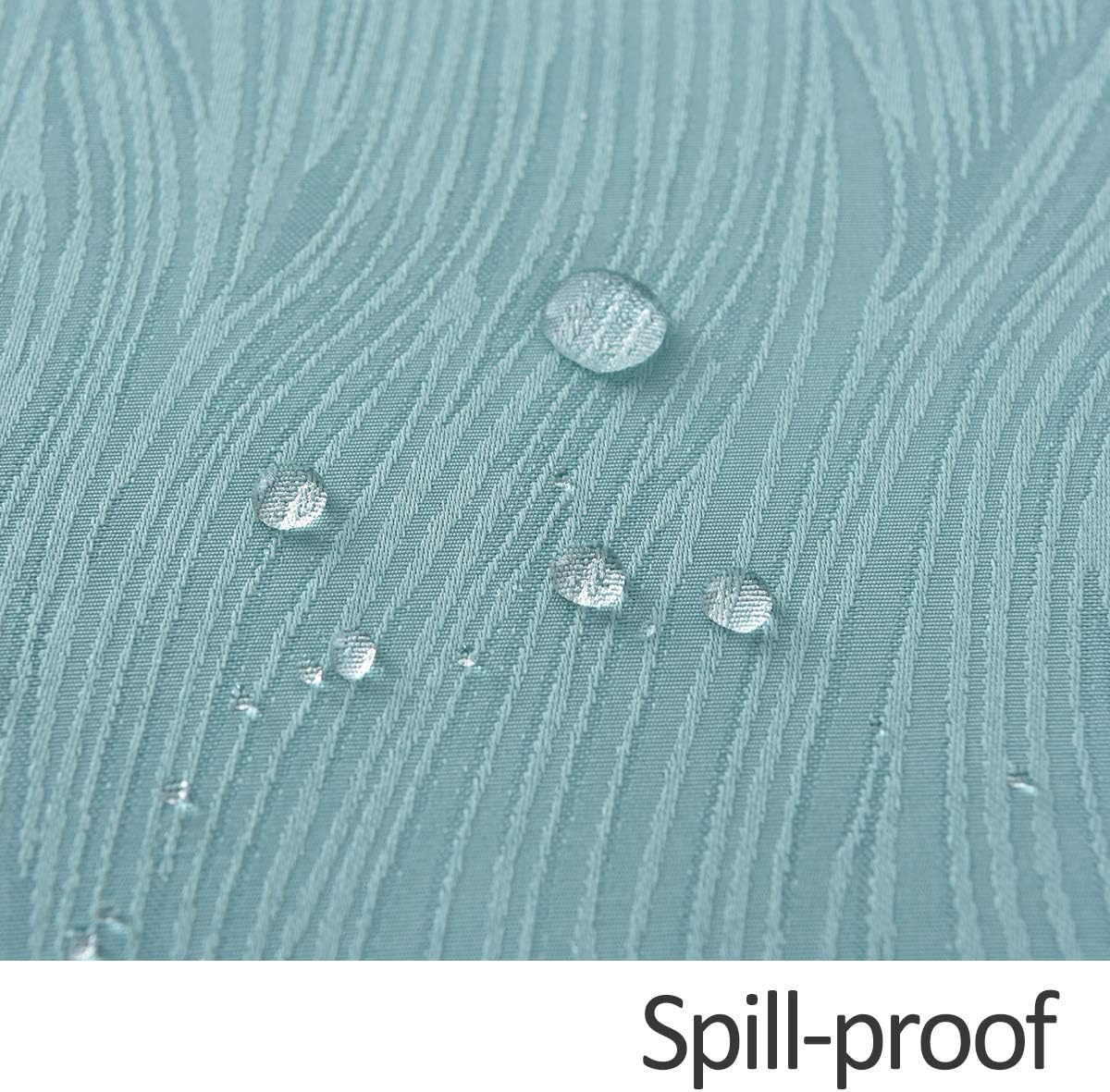 maxmill Round Jacquard Tablecloth Swirl Design Spillproof Wrinkle Free Heavy Weight Soft Table Cloth for Circular Table Cover of Buffet Banquet Parties Holiday Dinner Round 90 Inch Turquoise