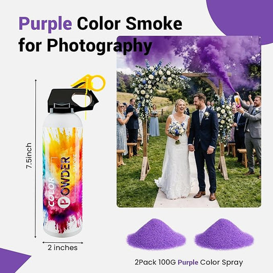 Photo Fog Atmosphere Smog 2 Pack Fire Extinguisher Purple for Gender Reveal Photoshoot Video Props Stage Mister Foggers Purple Smoke Gender Reveal Extinguisher for Birthday Wedding Party Celebration