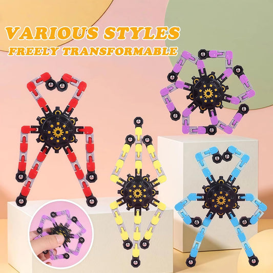 12pcs Transformable Fidget Spinners Children's Advanced Fidget Toys for Stress Relief Ideal Fidget Spinners for Sensory Toys for Boys and Girls with Autism,Party Favors