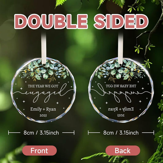 Engagement Gifts for Couples - Personalized Gift for Newly Engaged Couples, Women, Fiance, Her - Bride to Be Gifts, Just Engaged Ornament 2025 - Engagement Party Decorations