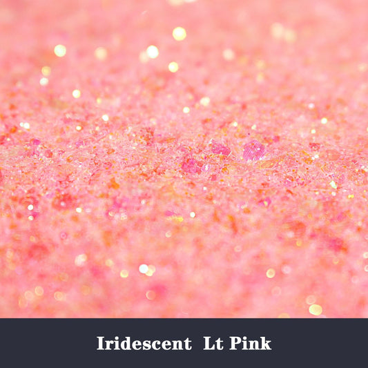 Holographic Chunky Glitter, 190g/6.7oz Chunky and Fine Mixed Craft Glitter, Bulk Laser Sequin Glitter for Face Body Nail Art,Epoxy Resin Tumbler Jewelry Making Glitter (Iri Lt Pink)
