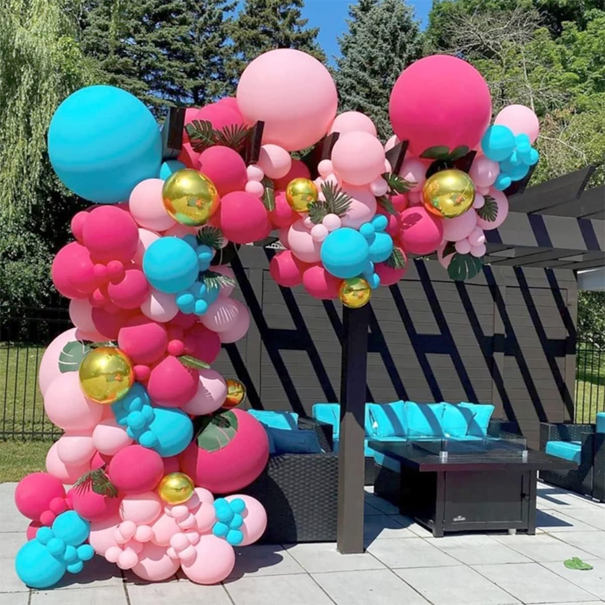 KALOR 18 Inch Light Blue Balloons, 10 Pcs Matte Latex Balloons Big Round Balloons for Wedding, Baby Shower, Birthday Party and Event Decoration
