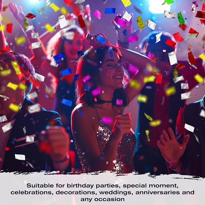 Colorful Tissue Paper 2.2 lb Rectangle Confetti Great for Birthday Parties,Concerts,Celebrations,Weddings,Confetti Party,Graduation Ceremonies & More