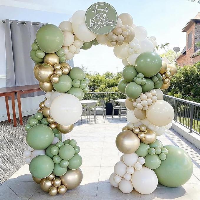 99pcs Sage Green Balloons,18 12 10 5 inch Matte Olive Green Balloons Garland Arch kit for Woodland Baby Shower Jungle Birthday Boho Wedding Decor