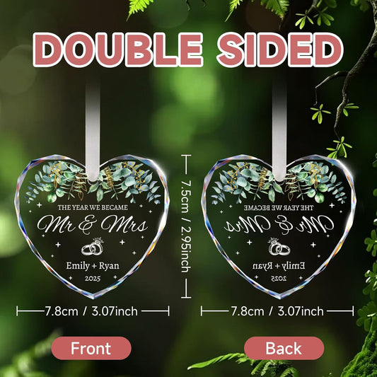 Personalized Wedding Gifts for Couples 2025 - Mr and Mrs, Bridal Shower Gifts, Wedding Ideas for Newlywed, Bride, Future Mr & Mrs - Just Married Ornament 2025