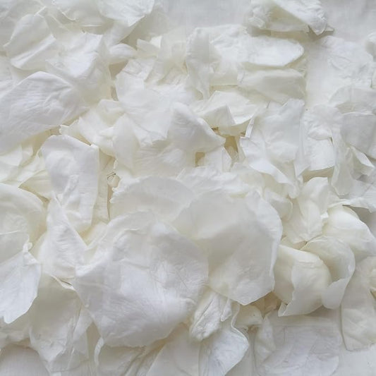 8.11oz Real White Rose Petals,Natural Petals For Wedding Party Decorations,Dried Flower Confetti,Rose Flower Girl,Table Centerpieces,Bridal Shower,Romantic Night,Proposal Decor