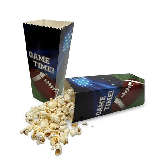20 PCS Football Party Popcorn Boxes| Popcorn Buckets For Football Party, Birthdays, Tailgate Celebrations, Sport Events| Football theme Popcorn Container Holder | By Bashout