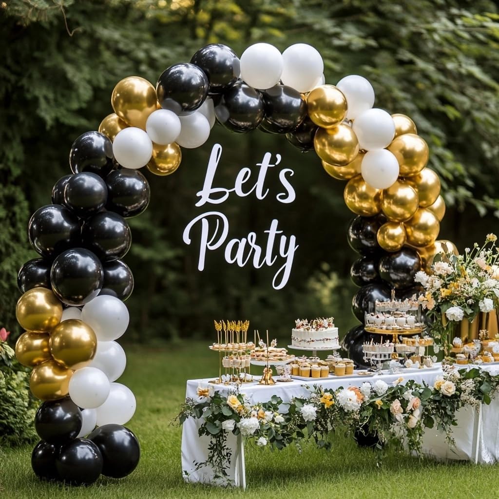 Black Balloons, 60 PCS Black Balloons 12 inch Latex Balloon for Birthday Party Decoration, Wedding, Baby Shower, Anniversary, Holiday Decoration and Balloon Garland