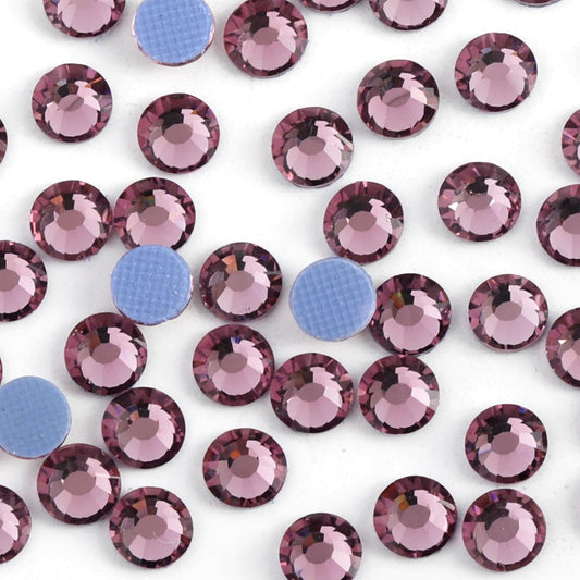 Beadsland Hotfix Rhinestones, 1440pcs Flatback Crystal Rhinestones for Crafts Clothes DIY Decoration, Light Amethyst, SS16, 3.8-4.0mm