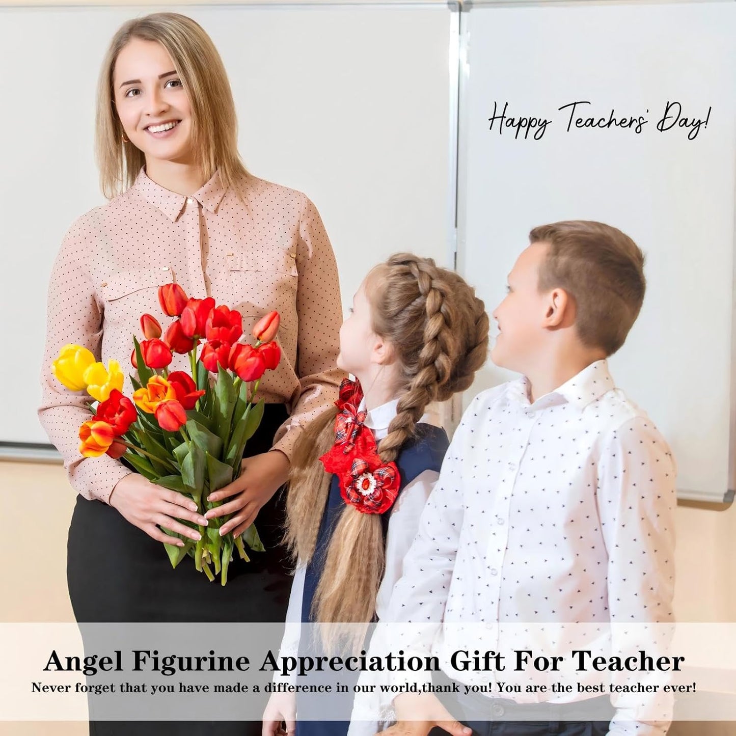 Thank You Gifts for Women,Teacher Appreciation Gifts,5.5'' Handmade Angel Figurine Decoration for Teacher Retirement Party,Appreciation Gift for Teacher Coworkers Boss Lady