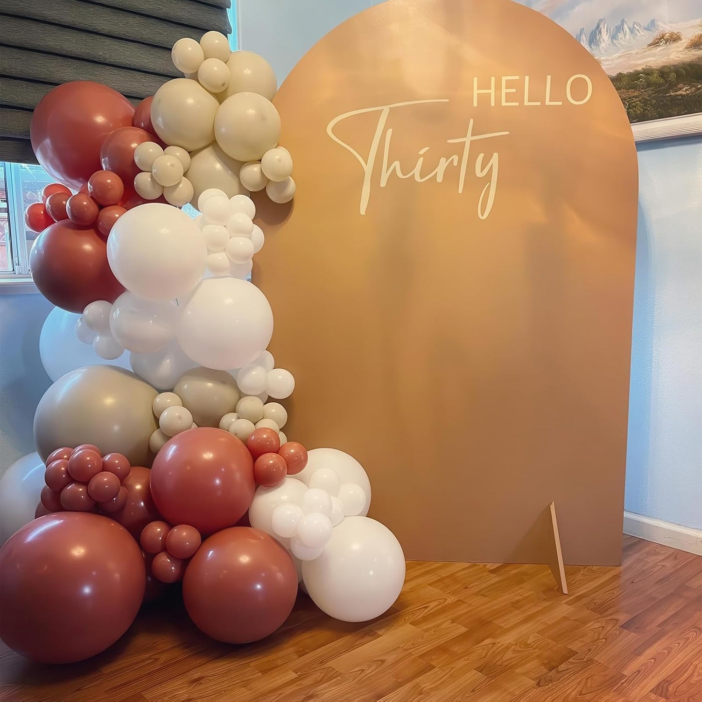 Brown Balloons Garland Arch Kit, Retro Brown Nude Balloons Arch, Tan Ivory Balloon, Burnt Orange White Sand Balloon for Thanksgiving Fall Autumn Pumpkin Neutral Baby Shower Birthday Party Decorations