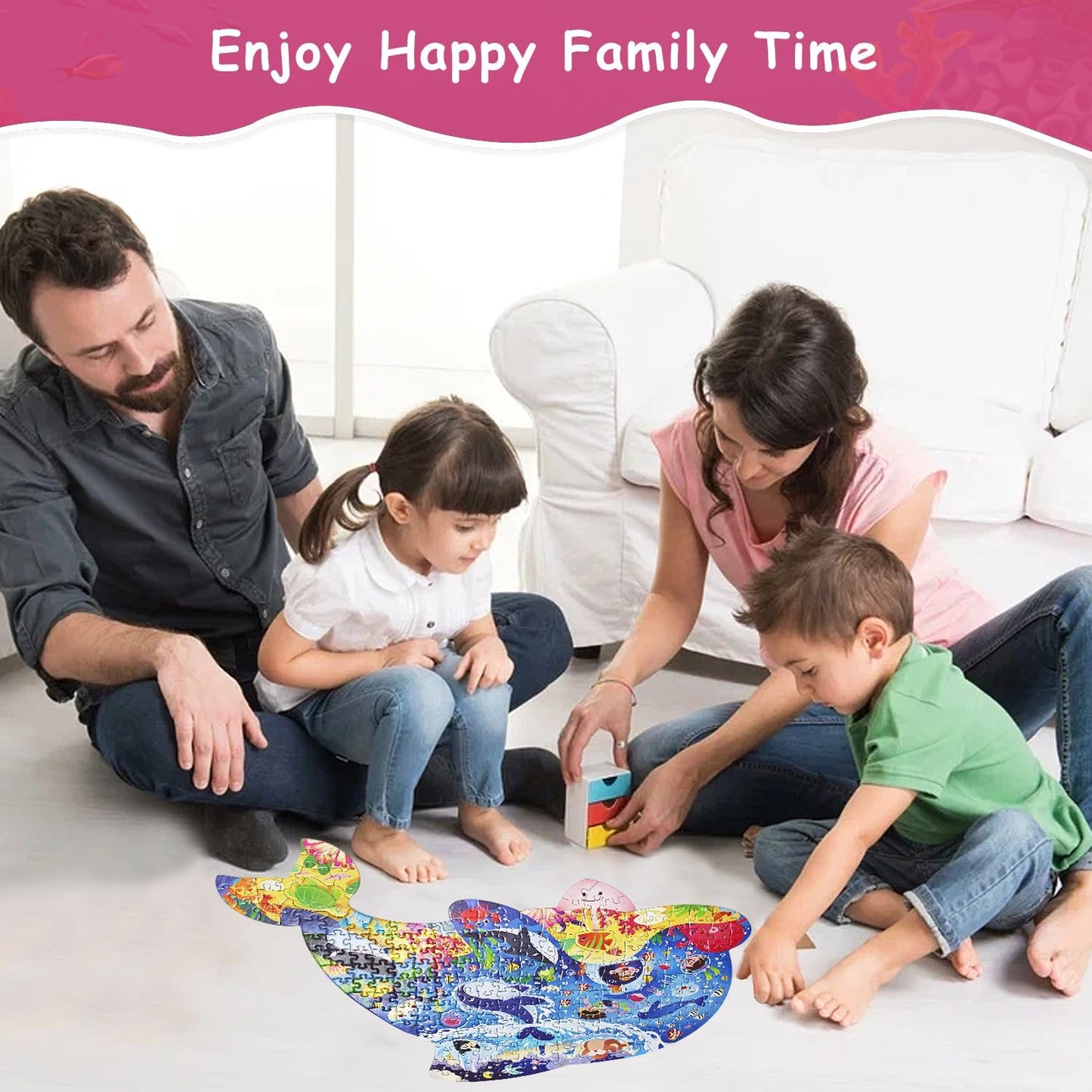 Animal Puzzles for Kids Ages 6-8 200 Piece Dolphin Jigsaw Puzzles Underwater Ocean Floor Puzzle Ages 8-10 Learning Educational Toys Birthday Gift for Boys Girls Ages 10-12
